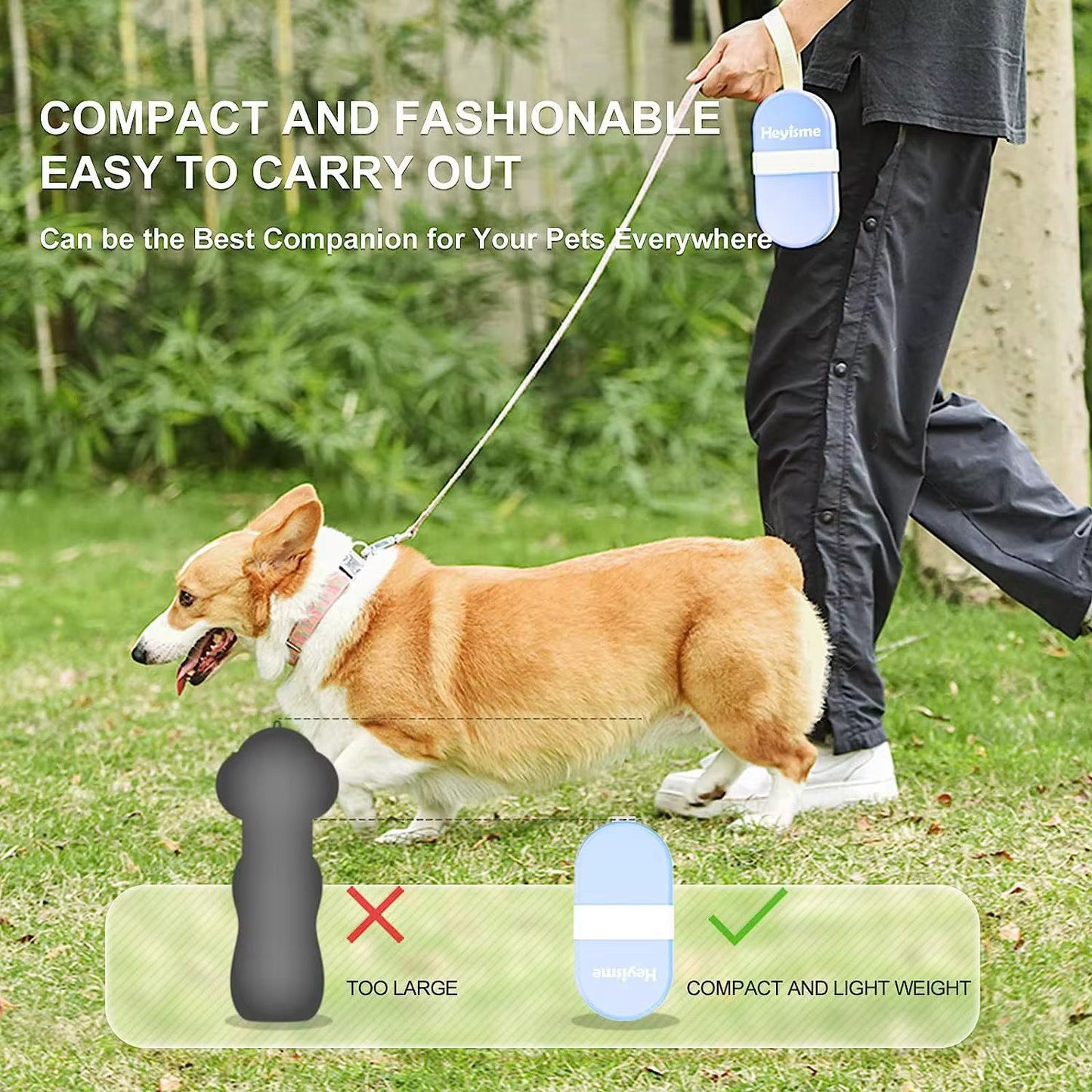 Pet-walk Travel Bowls 250ml Water Bottle, 90g Food Containers