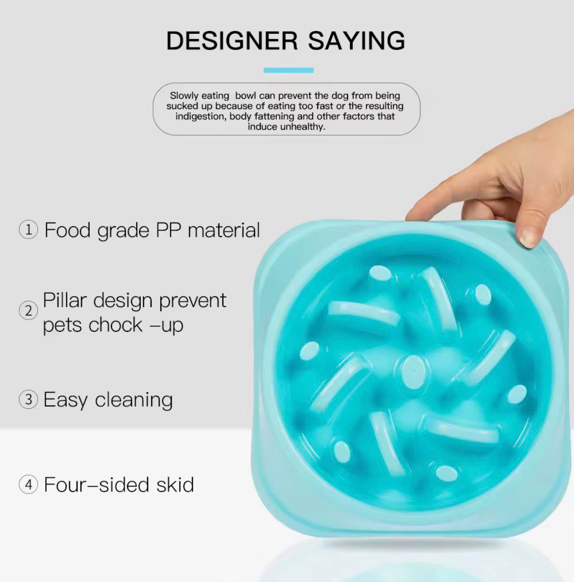 Slow feeder Dog Bowls, Anti-Choking, Anti-Slip Puzzle Dog Food Bowls