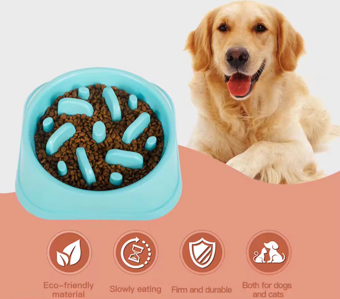 Slow feeder Dog Bowls, Anti-Choking, Anti-Slip Puzzle Dog Food Bowls